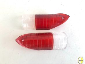 Achterlichtglas rood/rood L/R Rekord P1 1958-60